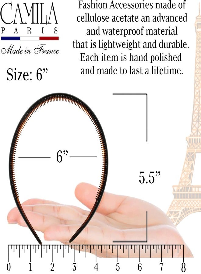 Camila Paris CP3880 French Fashion Headband for Women, Very Flexible with Teeth for Strong Hold Grip, Women's Hairband, No Slip Durable Styling Girls Hair Accessories, Made in France with Cellulose - Image 5